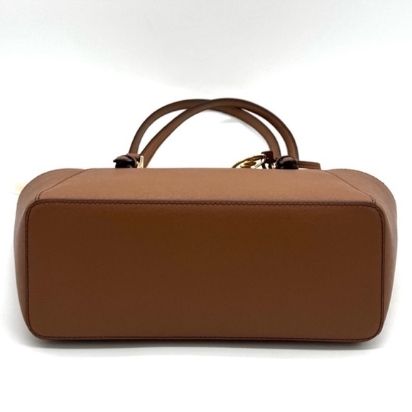Michael Kors Large Charlotte TZ Tote Bag Luggage Brown - Picture 6 of 11